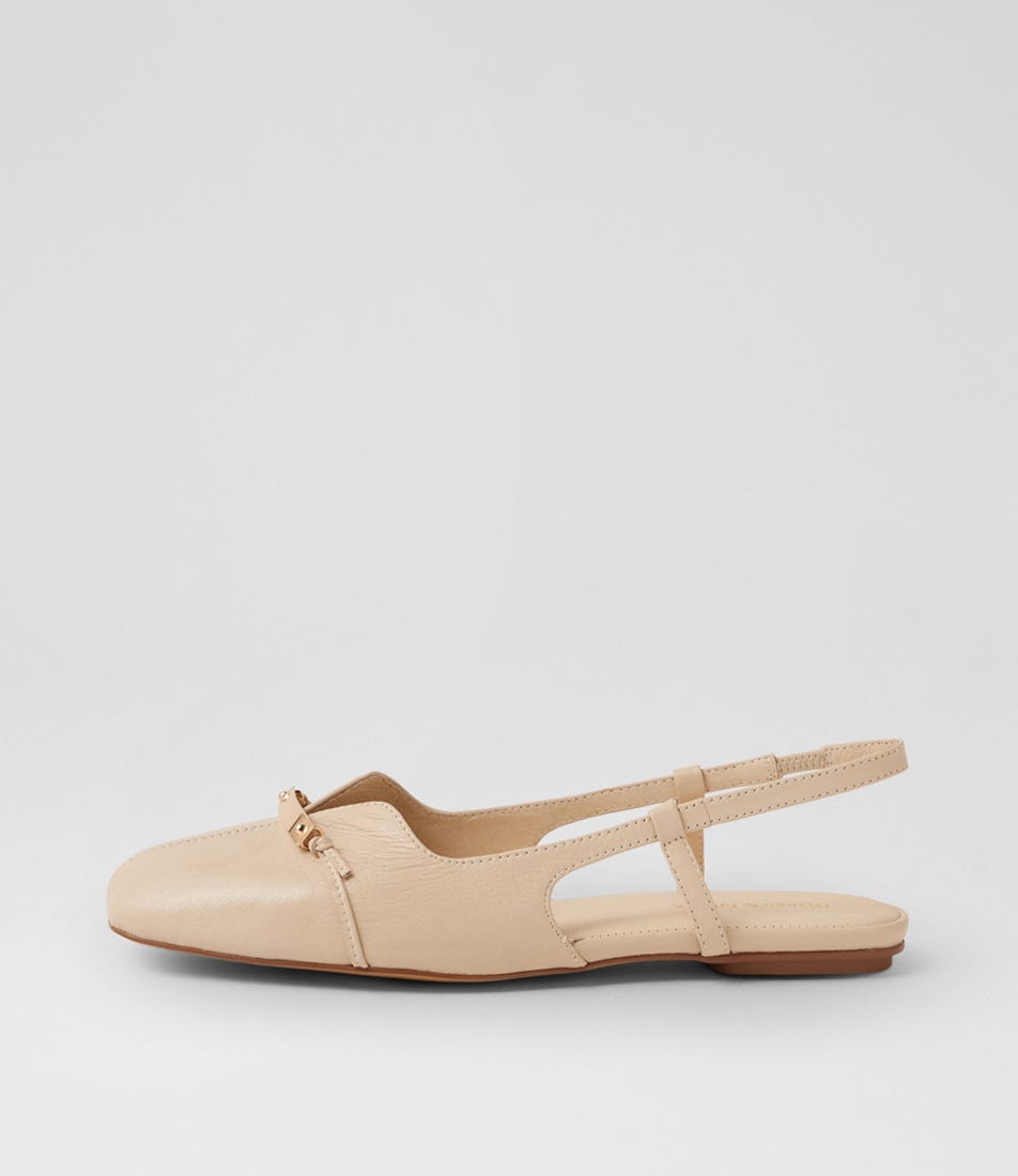 Valyn Vanilla Leather Slingbacks