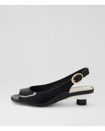 Vague Black Patent Leather Sandals