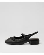 Varka Black Leather Sandals