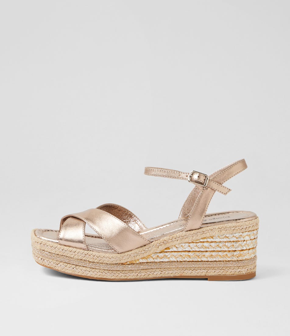 Wandah Champagne Leather Sandals