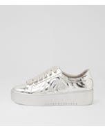 Whoopi Silver Leather Sneakers