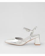 Wellas Silver Leather Heels