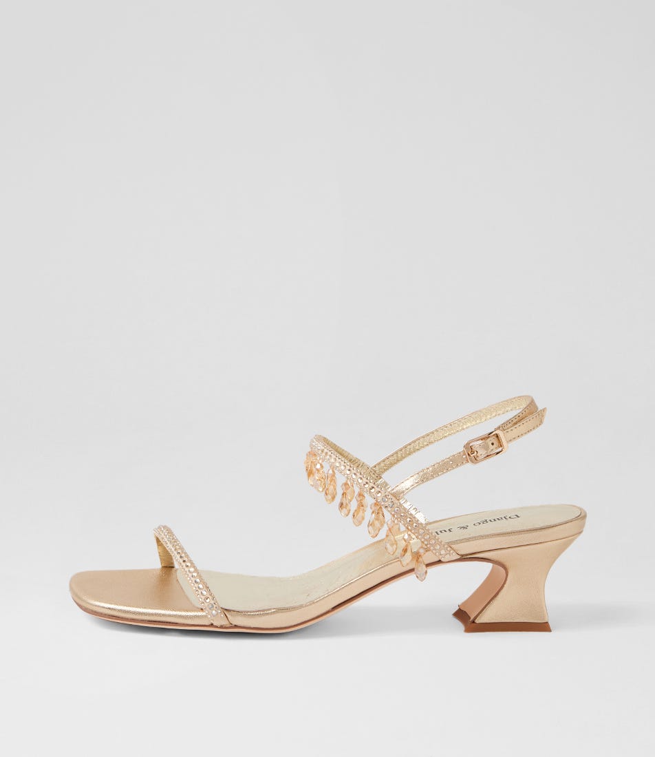 Wabi Gold Leather Mix Sandals