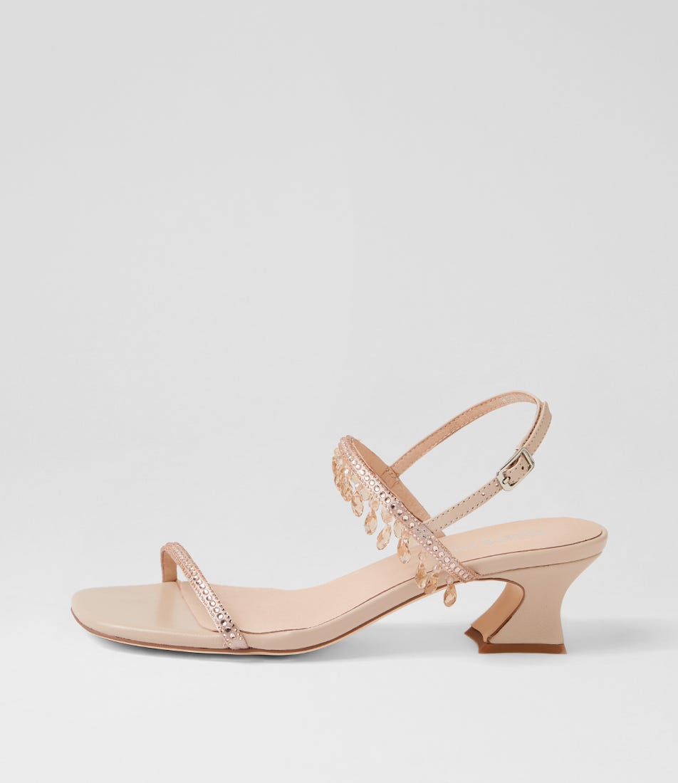 Wabi Nude Leather Mix Sandals
