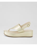 Yasmen Gold Leather Sandals