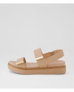 Zyna Cappuccino Leather Sandals