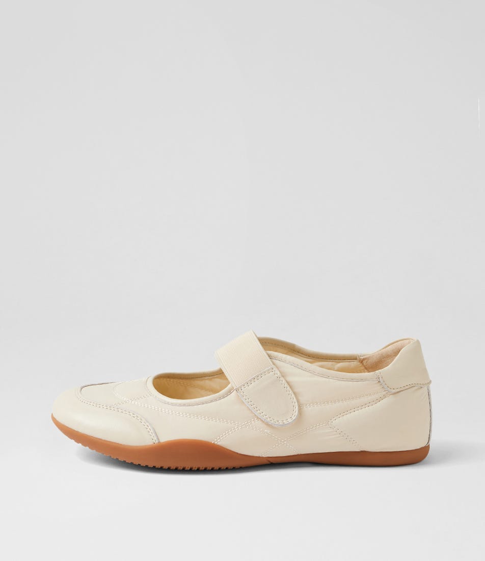 Zorrah Vanilla Leather Mix Mary Janes
