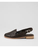 Anuli Choc Leather Slingbacks