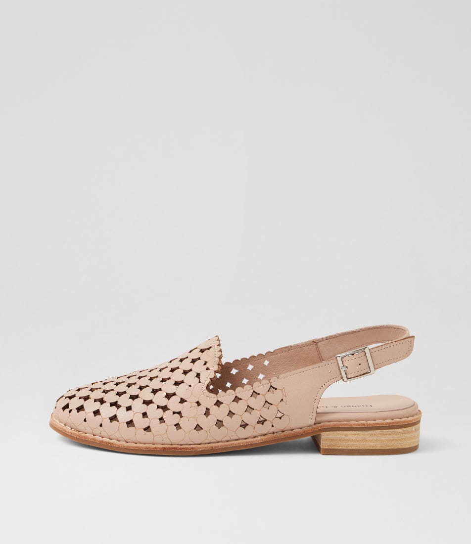 Anuli Nude Leather Flat Shoes