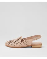Anuli Nude Leather Flat Shoes