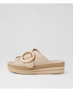Antigone Vanilla Leather Slides