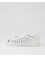 Hyea White Leather Sneakers