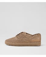 Hamburger Cocoa Syn Raffia Leather Sneakers
