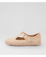 Helge Nude Nude Suede Flat Shoes