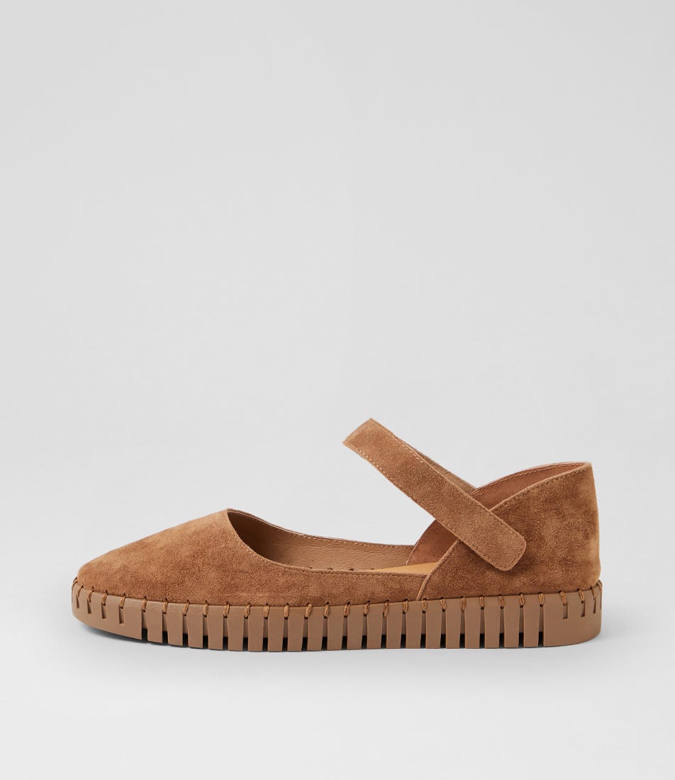 Hough Light Choc Suede Mary Janes