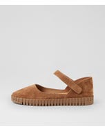 Hough Light Choc Suede Mary Janes