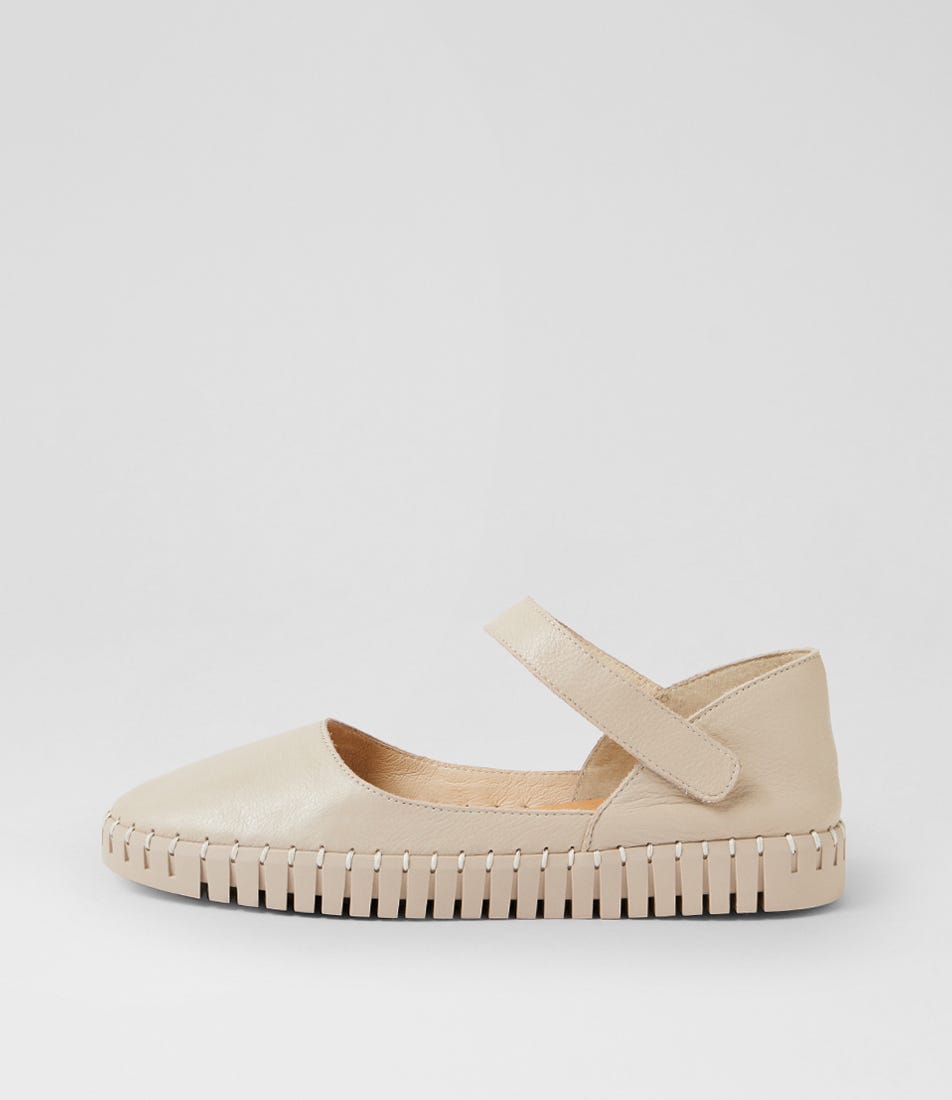 Hough Almond Leather Mary Janes