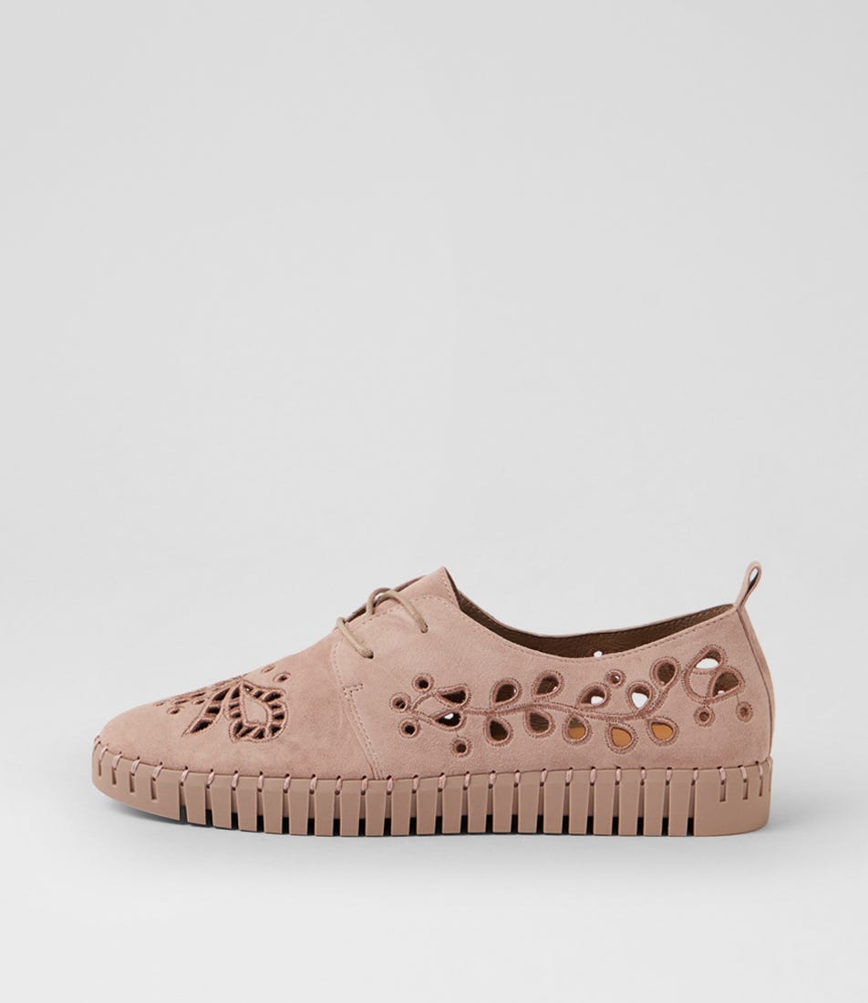 Hycinth Mushroom Suede Lace Up Flats