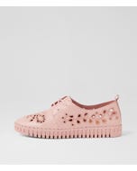 Hycinth Pretty Pink Leather Lace Up Flats
