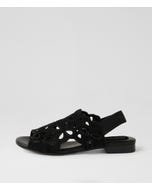 Panina Black Suede Sandals