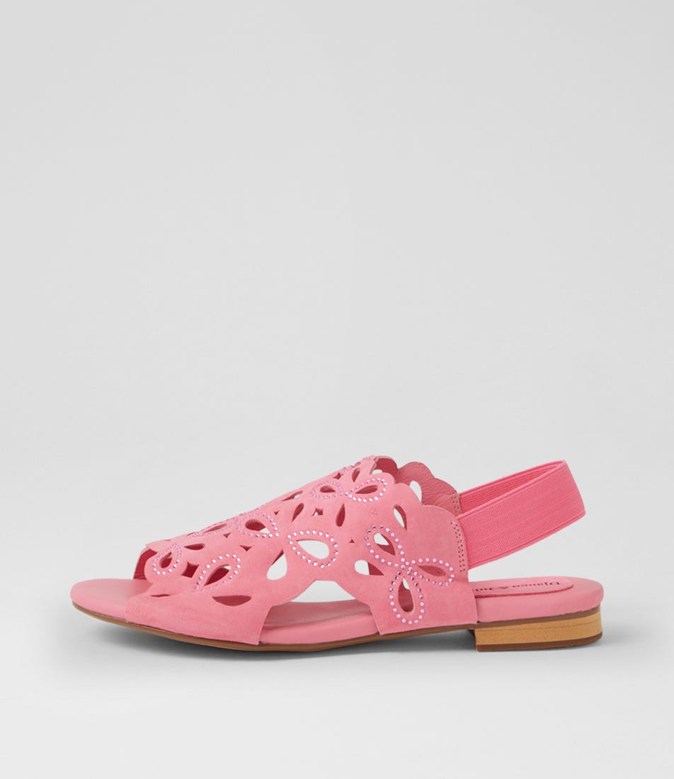 Panina Pink Suede Jewels Sandals