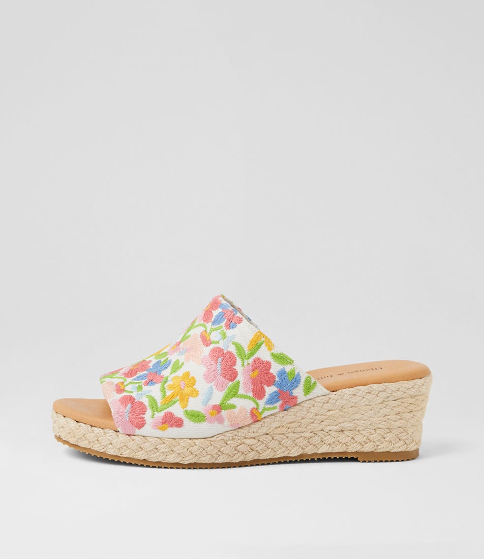 Sharkie Ivory Gelato Fabric Sandals