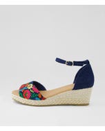Slopey Bright Navy Multi Sandals