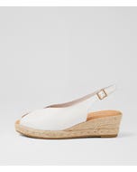 Strangely White Natural Rope Leather Wedges