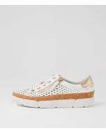 Torque White Pale Gold Multi Brogues