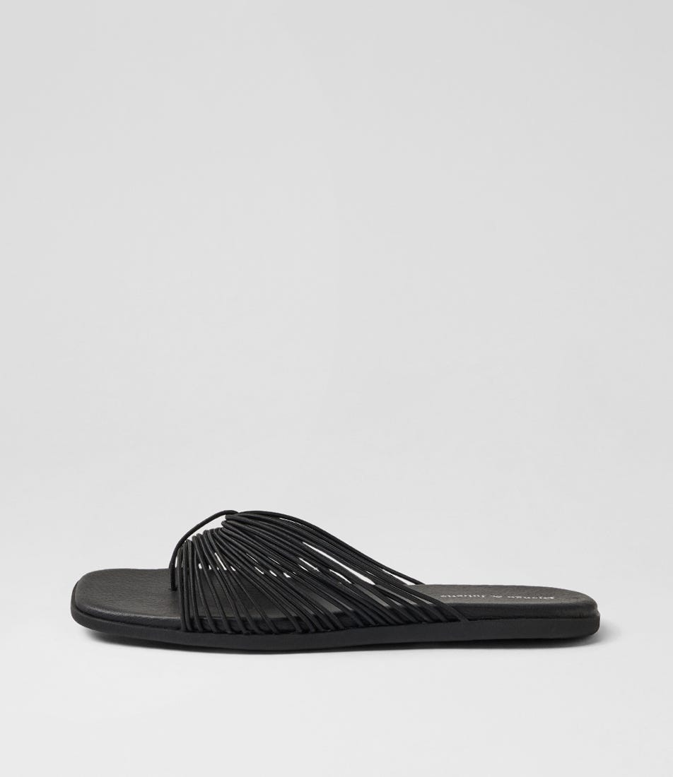 Niagra Black Elastic Sandals
