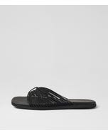 Niagra Black Elastic Sandals