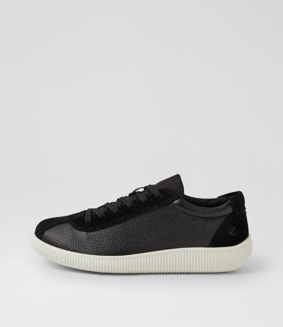 Soft Zero W Black Leather Suede Sneakers