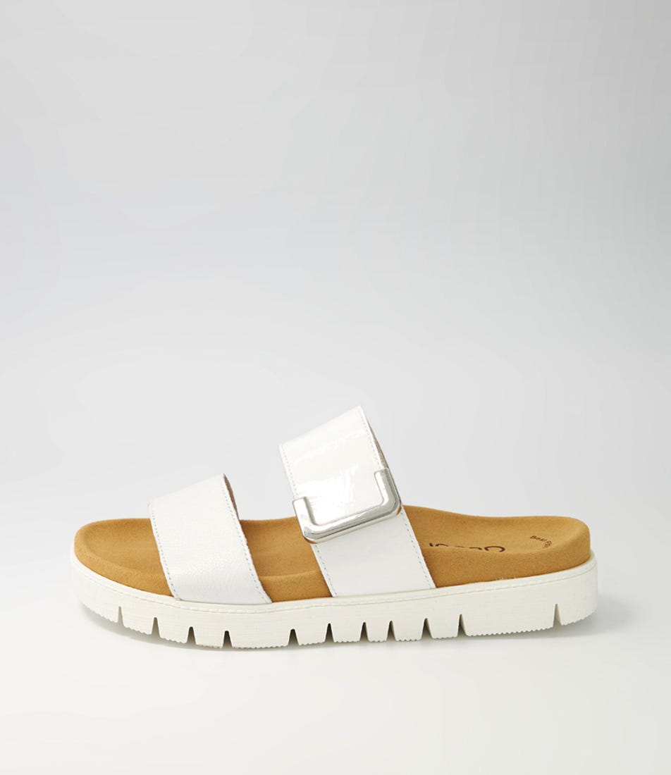 Harper Weiss Patent Leather Slides by Gabor
