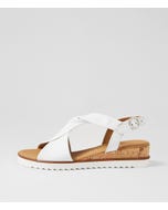 Bianka Weiss Leather Sandals