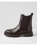 Ghani Chestnut Leather Ankle Boots