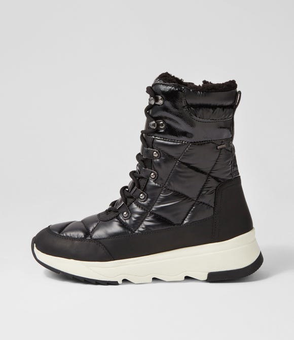 D Falena B Abx B Black Leather Calf Boots
