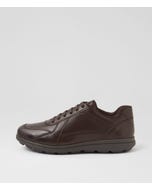 U Spherica Ec12 A Coffee Leather Lace Up Flats