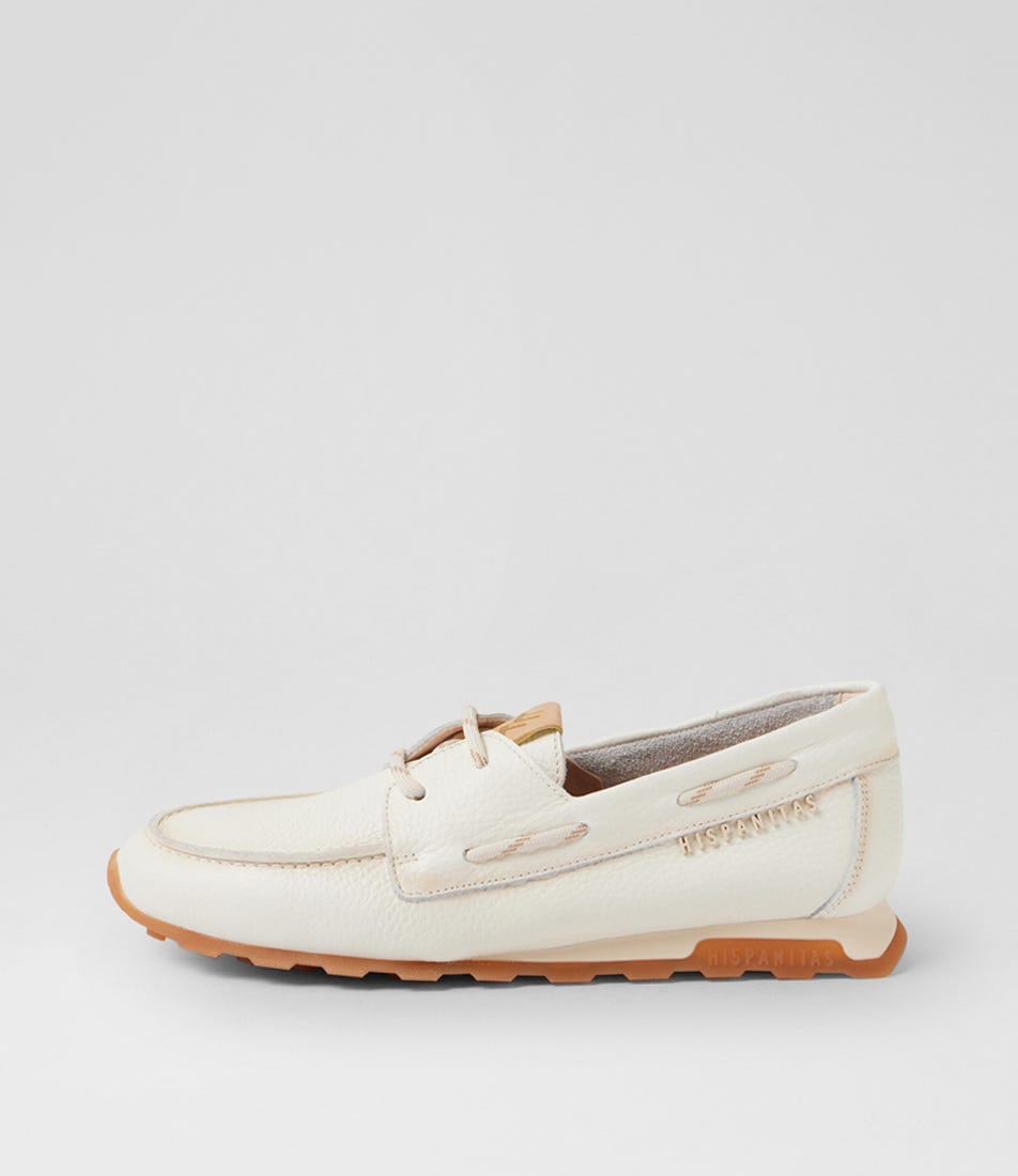 Zinnia 03 Panna Leather Lace Up Flats