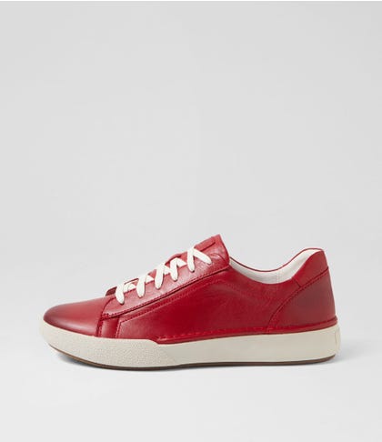 Claire 1 Hibiscus Leather Sneakers