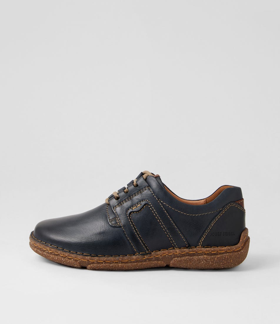 Neele 44 Ocean Leather Lace Up Flats