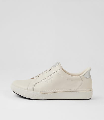 Claire 33 Weiss Silber Leather Sneakers