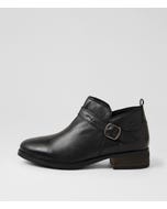 Kate 10 Schwarz Leather Ankle Boots