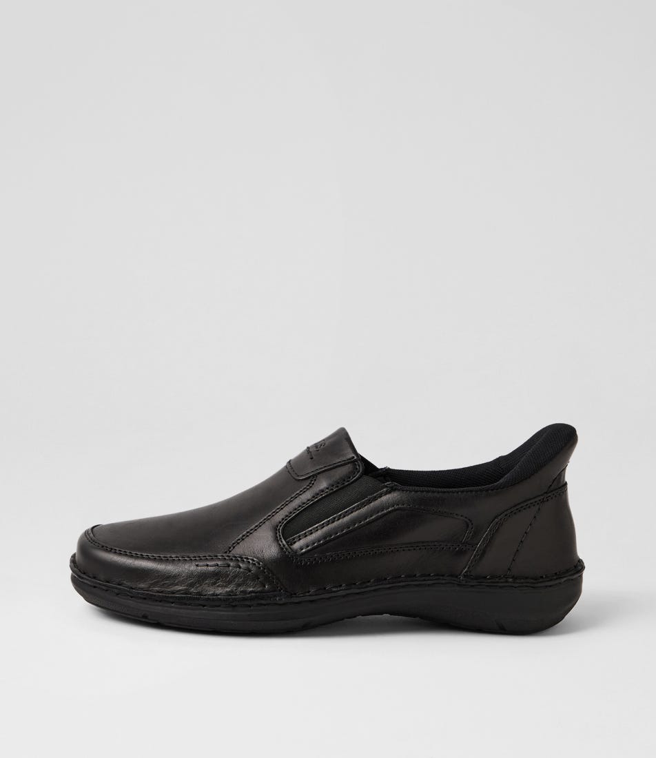 New Anvers 22 Schwarz Leather Flat Shoes