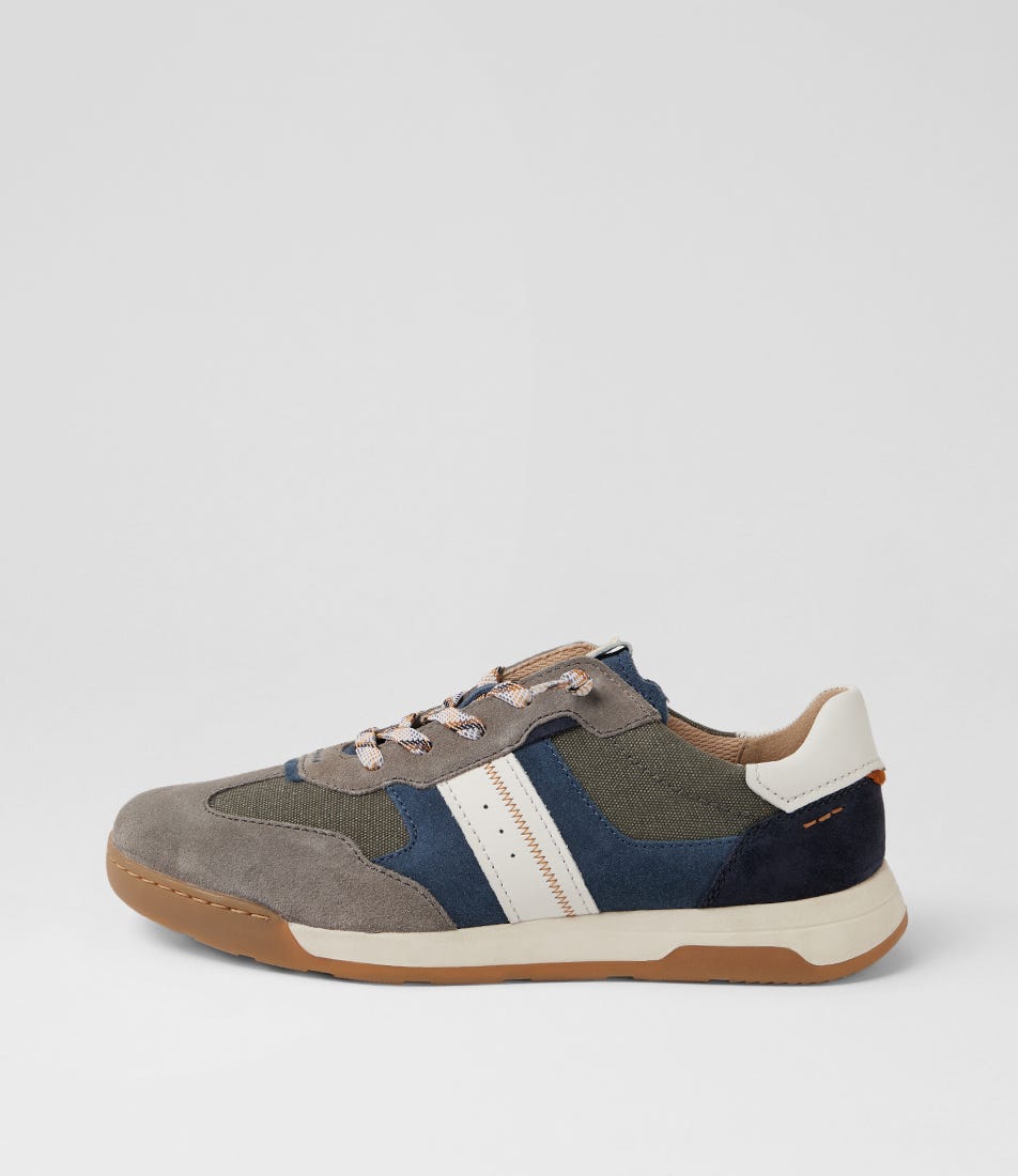Blake 02 Blue Multi Suede Sneakers