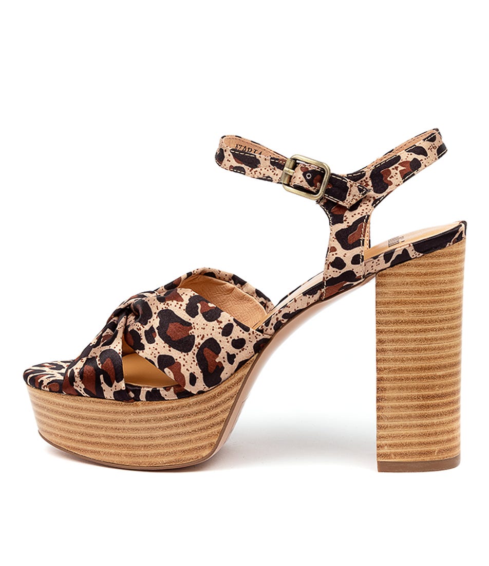 Azaria Mo Tan Ocelot Satin by Mollini