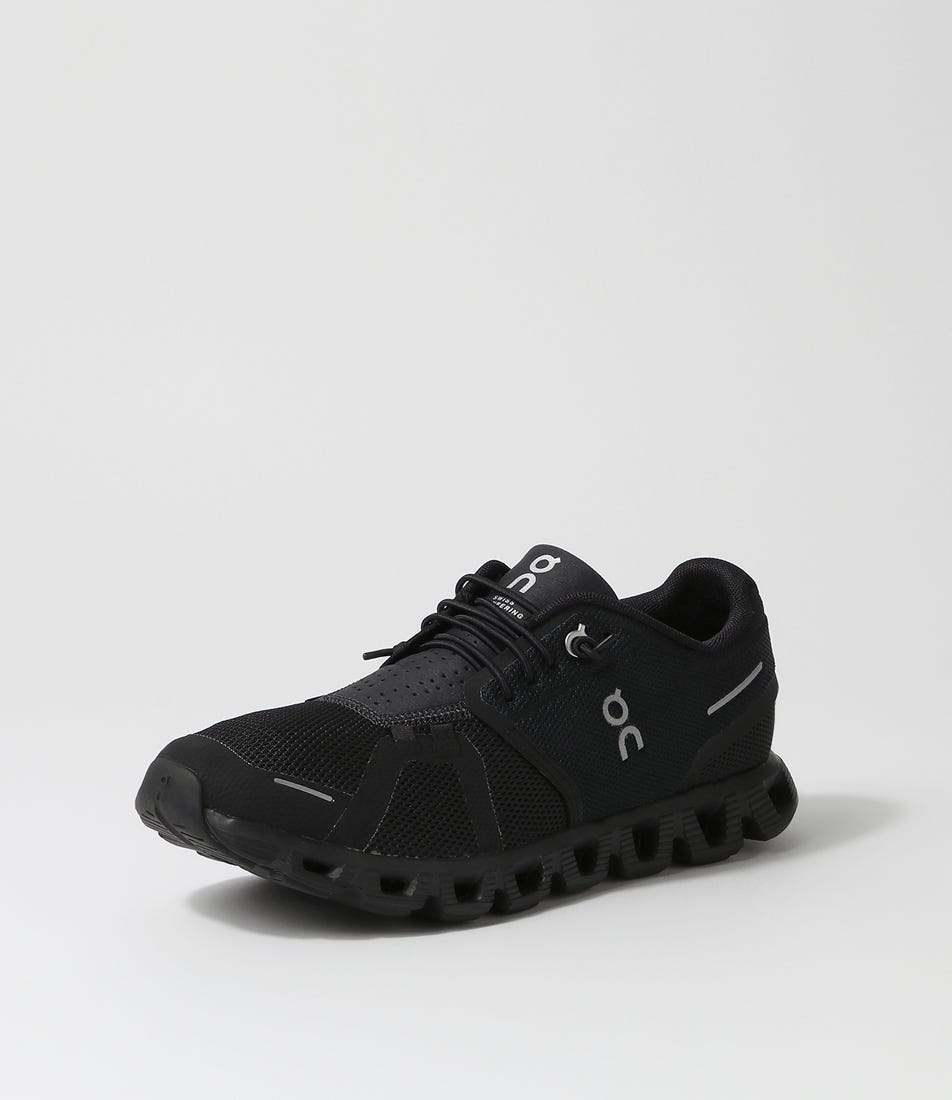 Cloud 5 W All Black Mesh Sneakers by On Shop Online at Mountfords