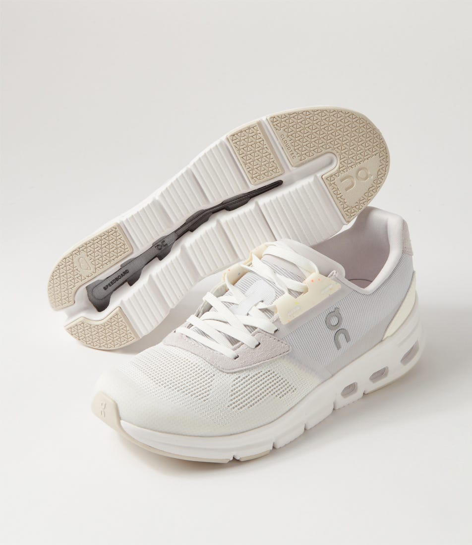 Womens white knit sneakers on sale