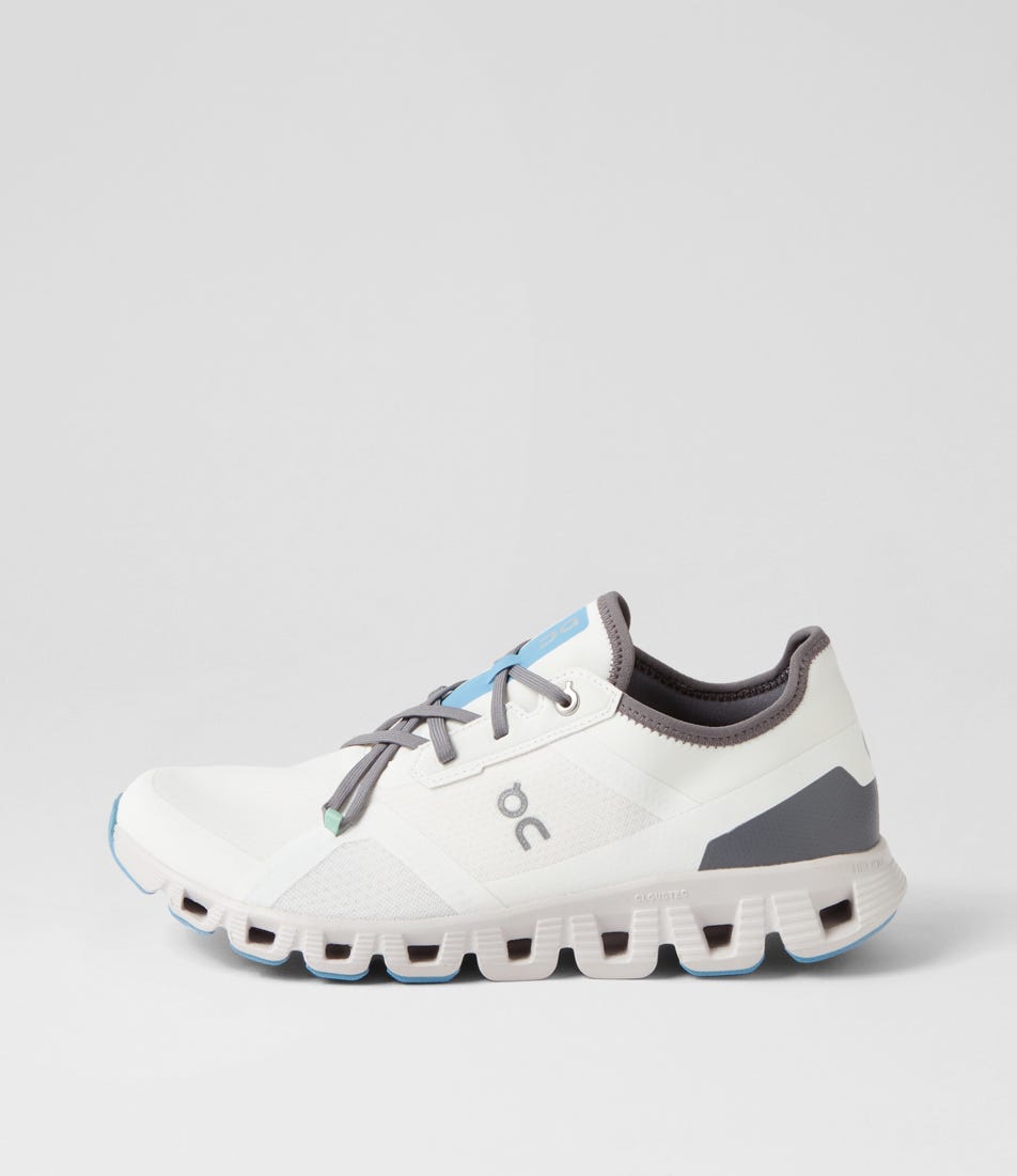 Womens white knit sneakers discount
