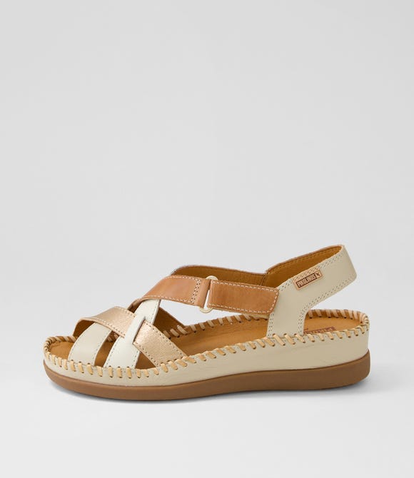 Cadaques 41 Marfil Leather Sandals