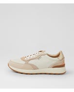 Arrecife 25 Marfil Leather Lace Up Sneakers